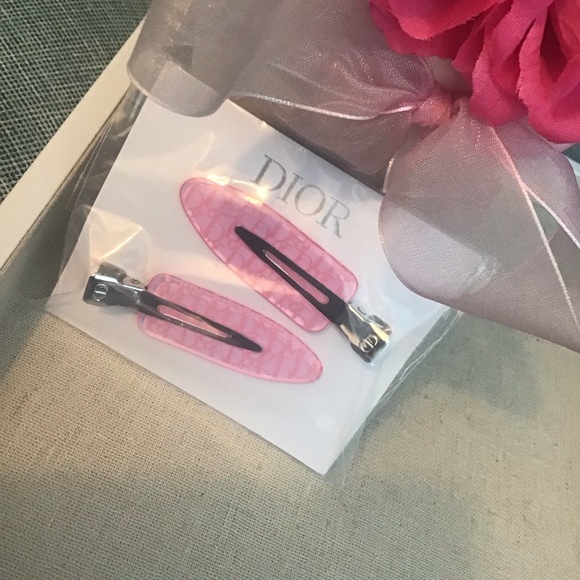 Dior Pink Patterned Hair Clips.Package never been open. - Picture 1 of 5